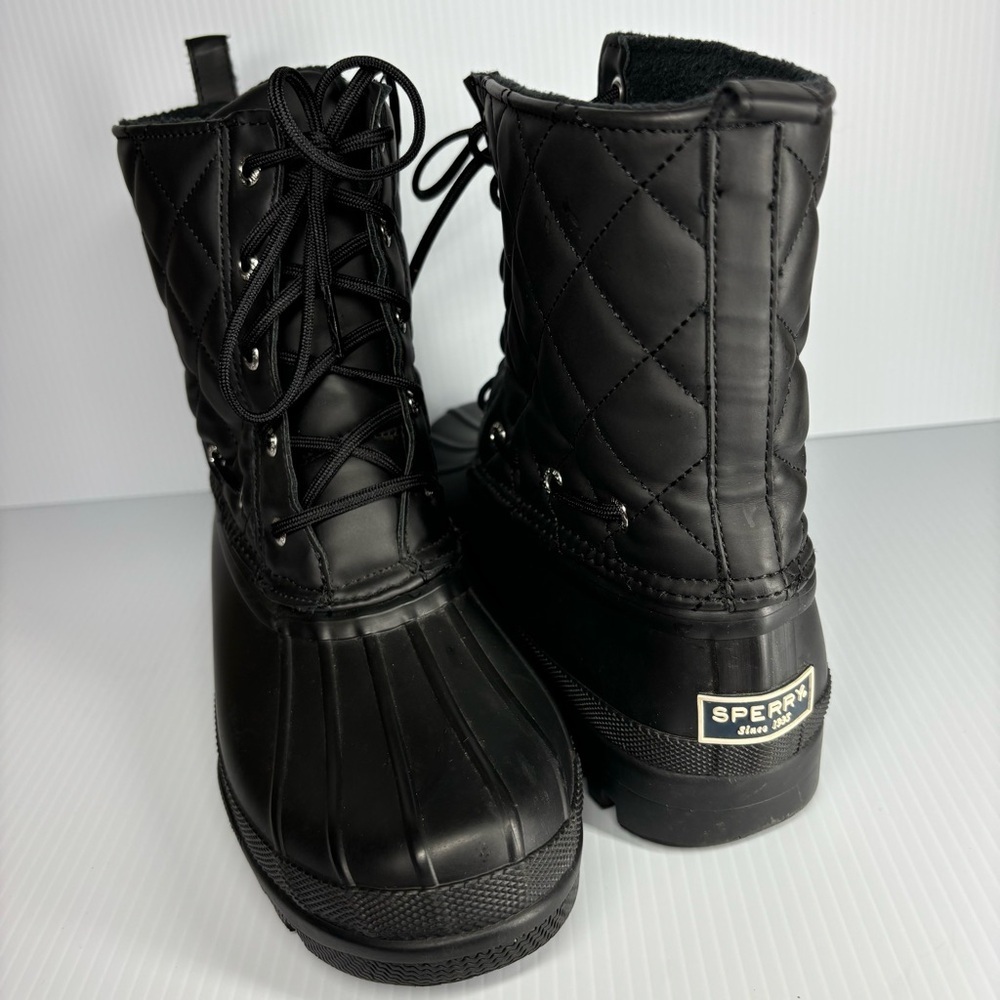 Sperry Black Quilted Ankle Boots